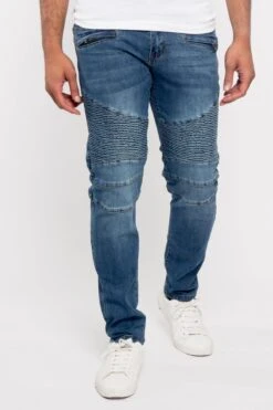 Moto Biker Denim Jeans