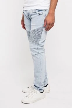 Moto Biker Denim Jeans -Victorious DL1211 LTI 2