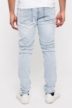 Moto Biker Denim Jeans -Victorious DL1211 LTI 3