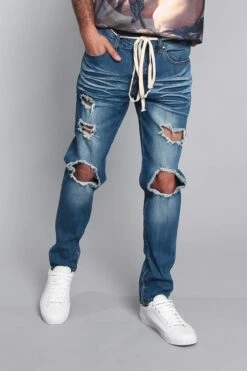 Distressed Fade Denim Jeans 10 Distressed Fade Denim Jeans -Victorious DL1233 IND 4