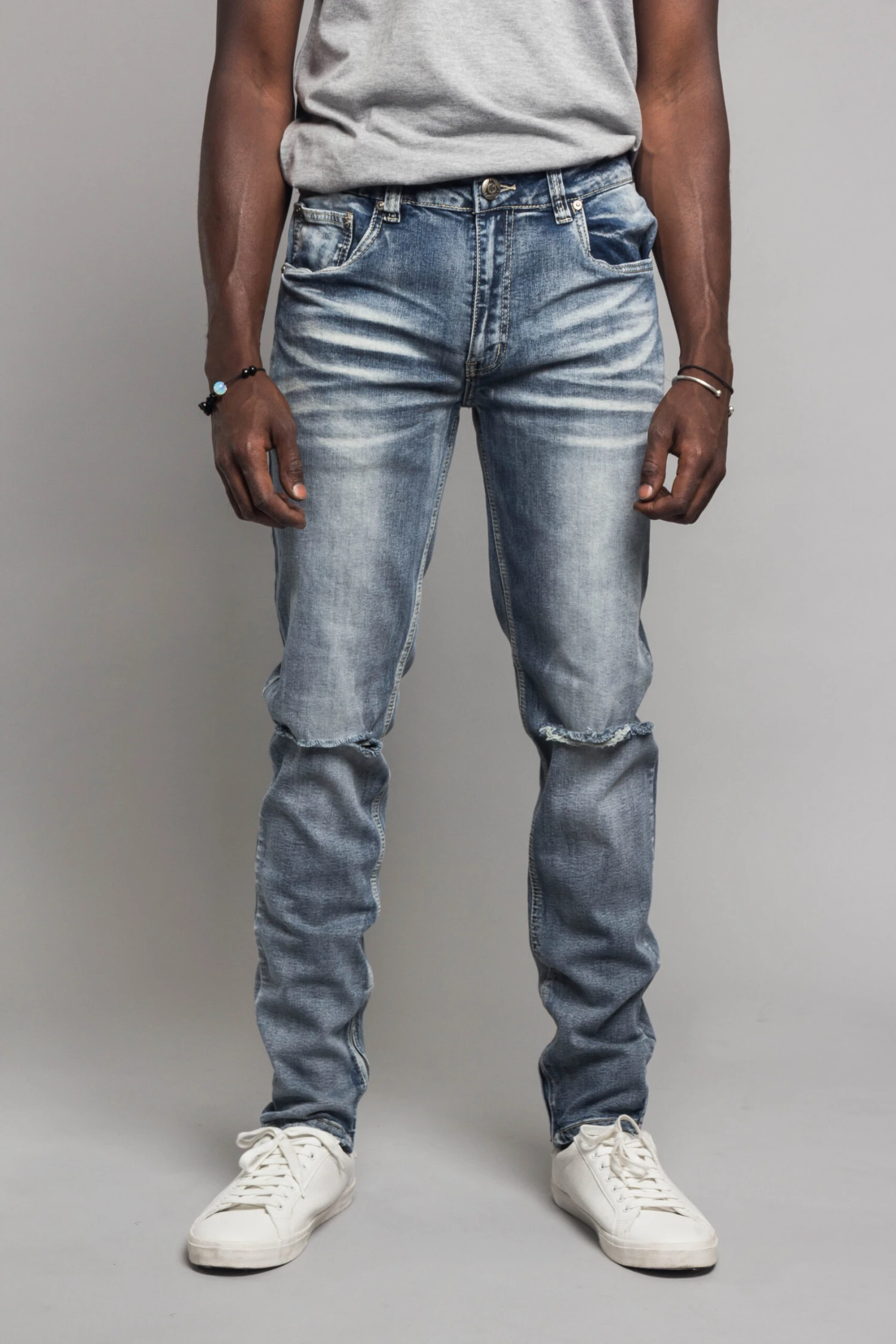 Knee Cut Denim Skinny Jeans 13 Knee Cut Denim Skinny Jeans - Image 13