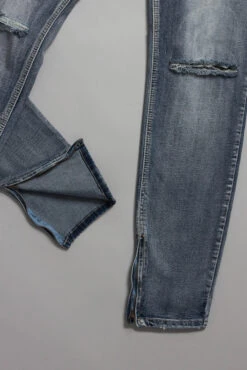 Knee Cut Denim Skinny Jeans 35 Knee Cut Denim Skinny Jeans -Victorious DL1249 IND 6