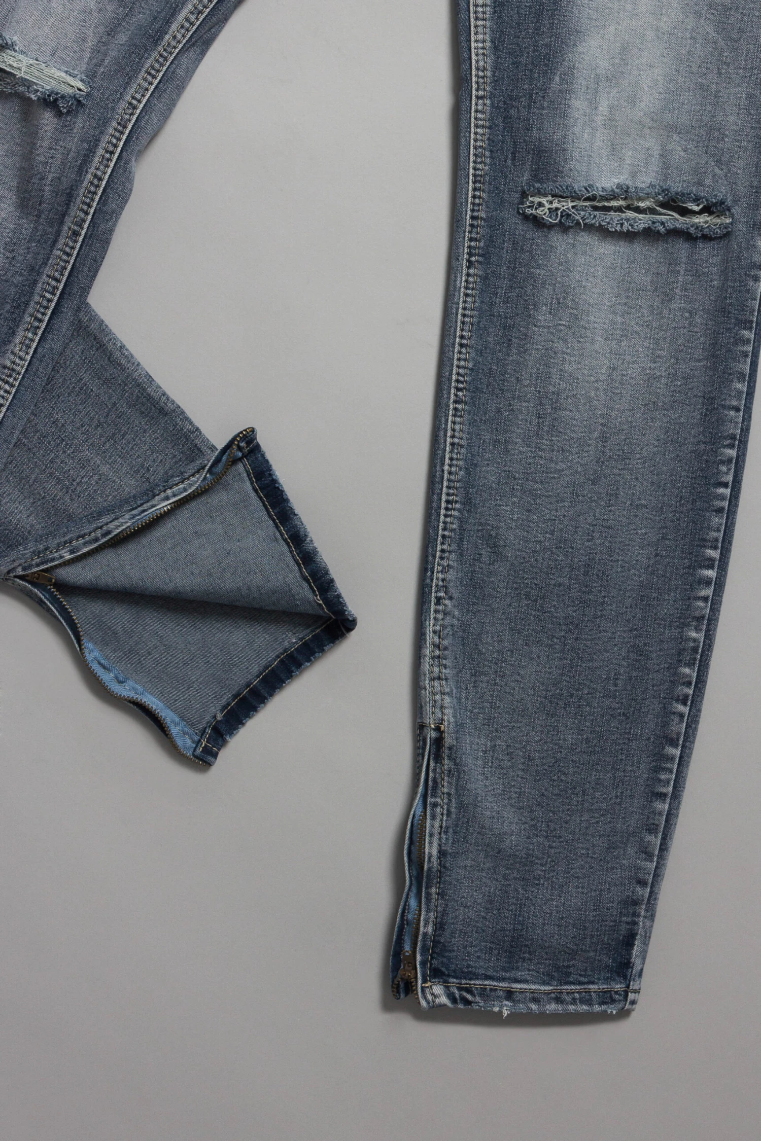 Knee Cut Denim Skinny Jeans 18 Knee Cut Denim Skinny Jeans - Image 18