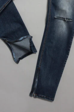 Knee Cut Denim Skinny Jeans 23 Knee Cut Denim Skinny Jeans -Victorious DL1249 SKY 6