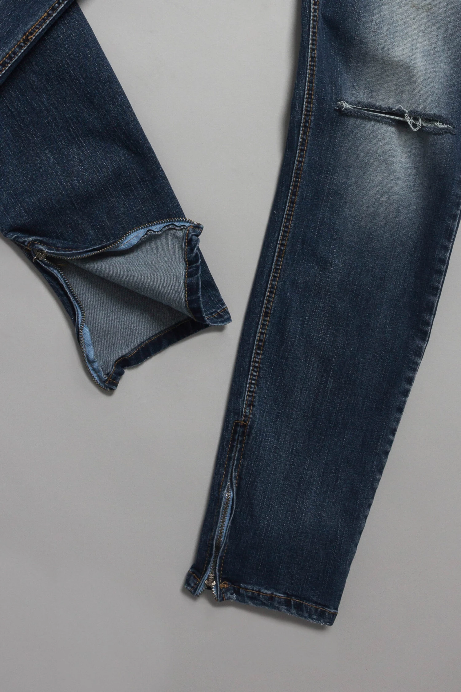 Knee Cut Denim Skinny Jeans 6 Knee Cut Denim Skinny Jeans - Image 6