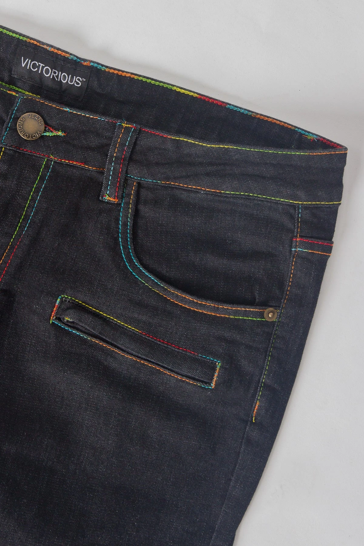 Rainbow Stitch Raw Denim Jeans 6 Rainbow Stitch Raw Denim Jeans - Image 6
