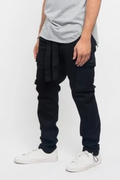 Tied Color Cargo Pants 16 Tied Color Cargo Pants -Victorious DL1283 BLK 2