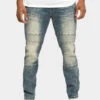 Stitch Stacked Moto Biker Denim Jeans