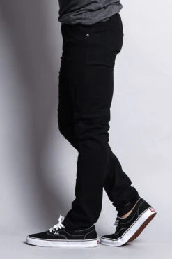 Distressed Colored Skinny Jeans -Victorious DL133 BLK 2