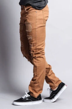 Distressed Colored Skinny Jeans -Victorious DL133 WHE 2