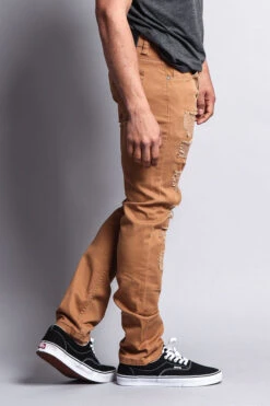 Distressed Colored Skinny Jeans -Victorious DL133 WHE 4