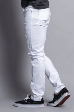 Distressed Colored Skinny Jeans -Victorious DL133 WHT 2