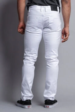 Distressed Colored Skinny Jeans -Victorious DL133 WHT 3