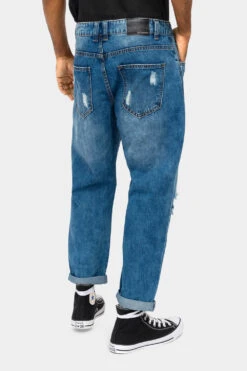 Distressed Cropped Denim Jeans 22 Distressed Cropped Denim Jeans -Victorious DL1354 DKI 3