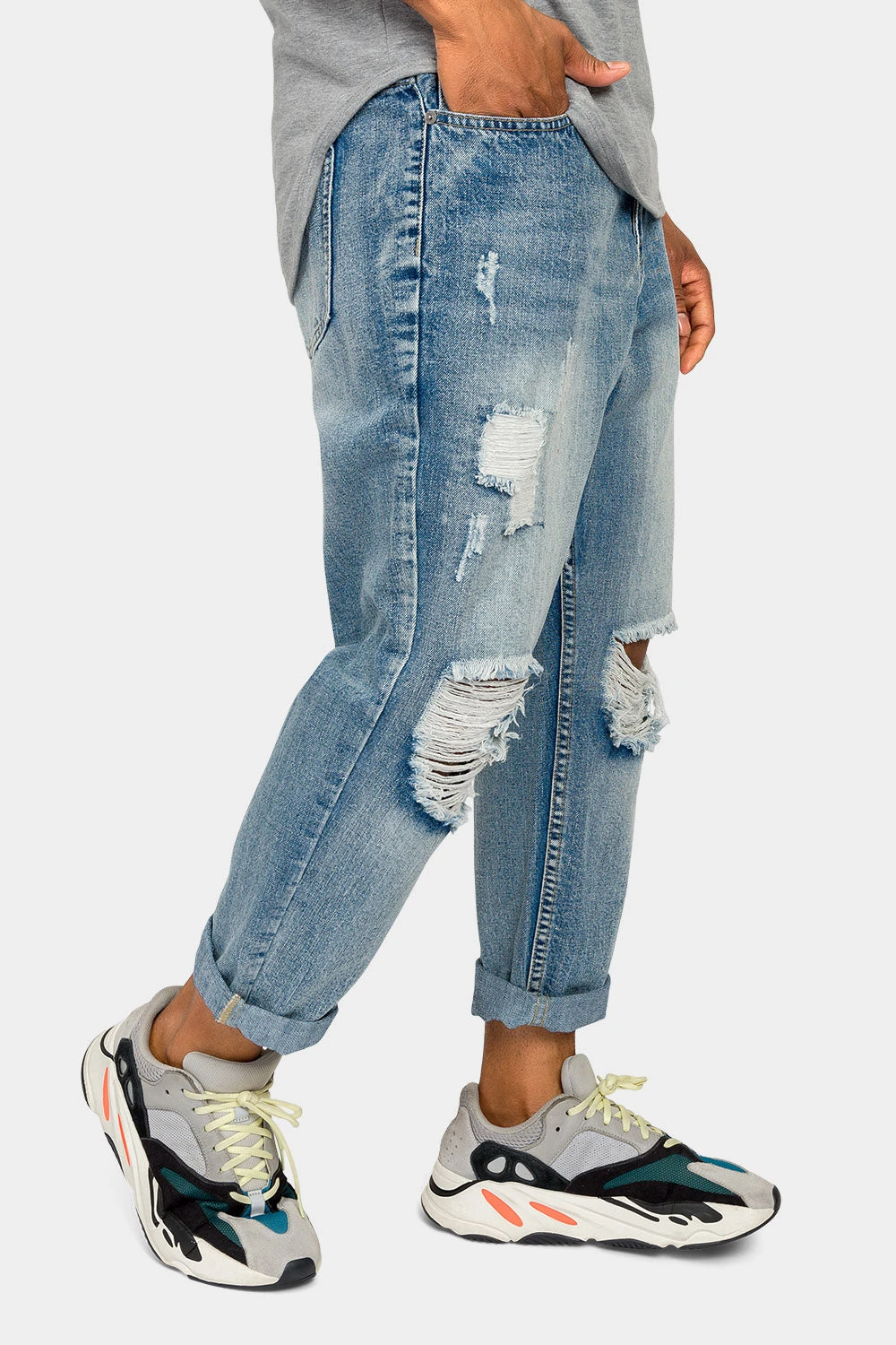 Distressed Cropped Denim Jeans 4 Distressed Cropped Denim Jeans - Image 4
