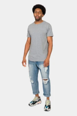 Distressed Cropped Denim Jeans 19 Distressed Cropped Denim Jeans -Victorious DL1354 IND 5