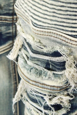 Desert Washed Biker Denim Jeans -Victorious DL1398 DSE 4