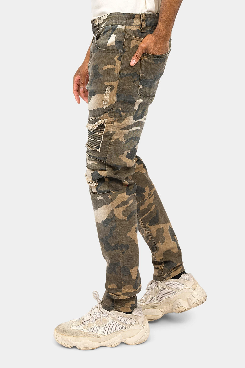 Distressed Biker Camo Jeans 2 Distressed Biker Camo Jeans - Image 2