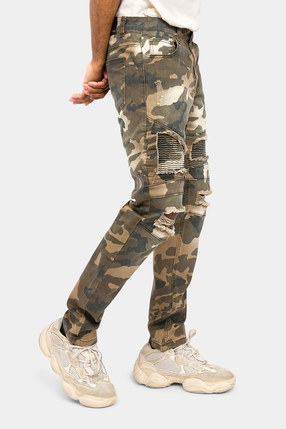 Distressed Biker Camo Jeans 4 Distressed Biker Camo Jeans - Image 4