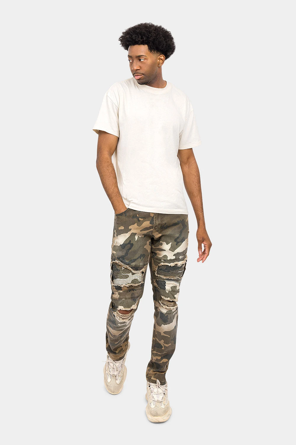 Distressed Biker Camo Jeans 5 Distressed Biker Camo Jeans - Image 5