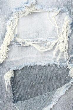 Men's Paint Splatter Knee Blowout Distressed Denim Jeans -Victorious DL1417 LTI 4