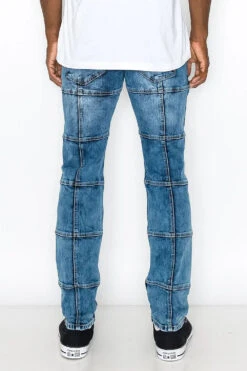 Men's Cut & Sew Blocked Denim Jeans -Victorious DL1446 IND 3