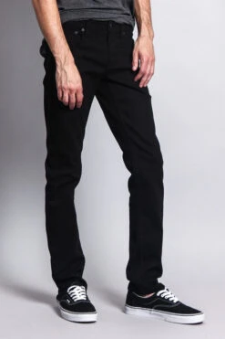 Men's Essential Skinny Fit Colored Jeans (Black) 14 Men's Essential Skinny Fit Colored Jeans (Black) -Victorious DL937 BLK 4