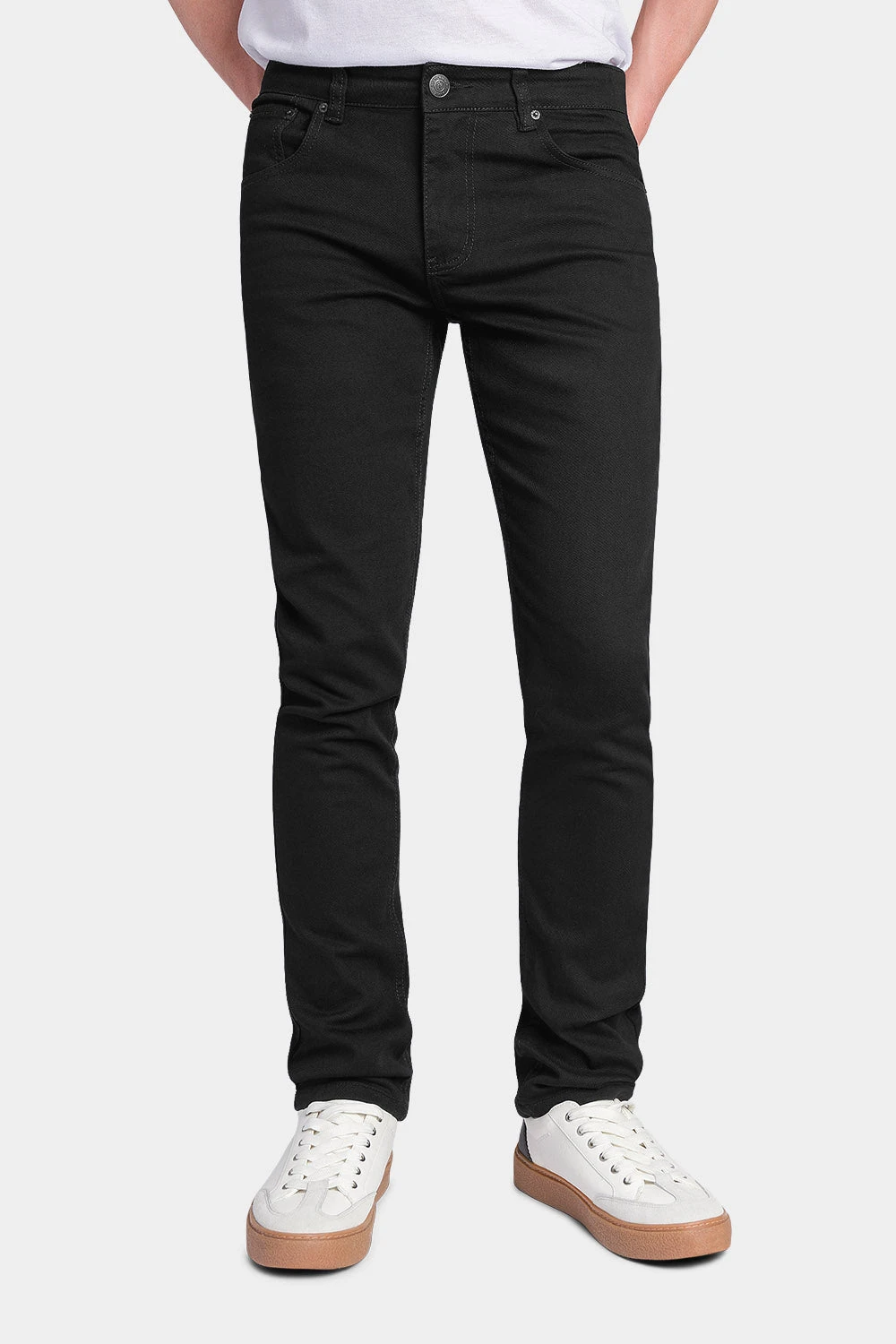 Men's Essential Skinny Fit Colored Jeans (Black) 1 Men's Essential Skinny Fit Colored Jeans (Black)