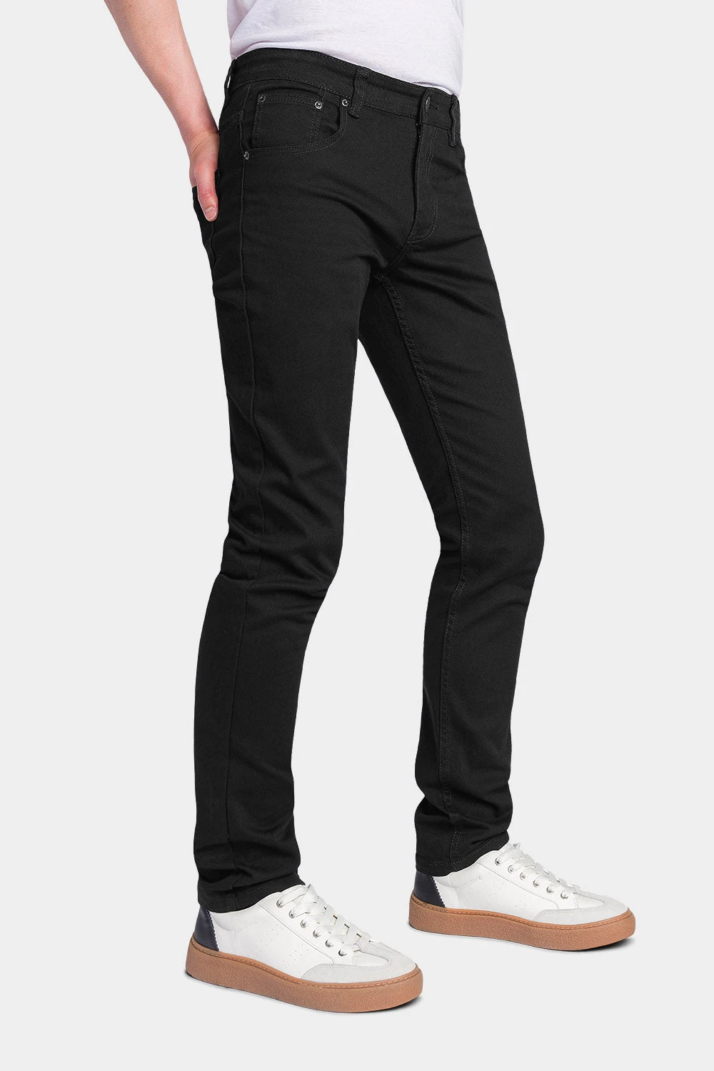 Men's Essential Skinny Fit Colored Jeans (Black) 2 Men's Essential Skinny Fit Colored Jeans (Black) - Image 2
