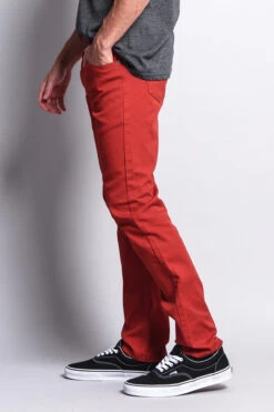 Men's Essential Skinny Fit Colored Jeans (Burnt Orange) -Victorious DL937 BOR 2
