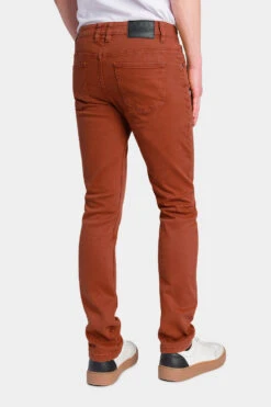 Men's Essential Skinny Fit Colored Jeans (Burnt Orange) -Victorious DL937 BOR 3