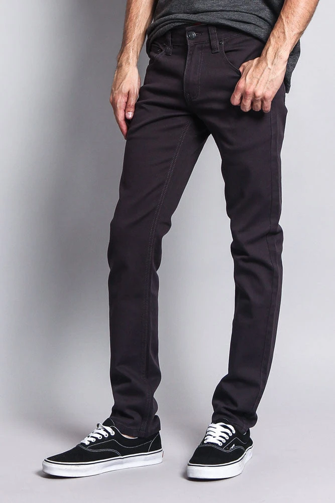 Men's Essential Skinny Fit Colored Jeans (Charcoal) 5 Men's Essential Skinny Fit Colored Jeans (Charcoal) - Image 5