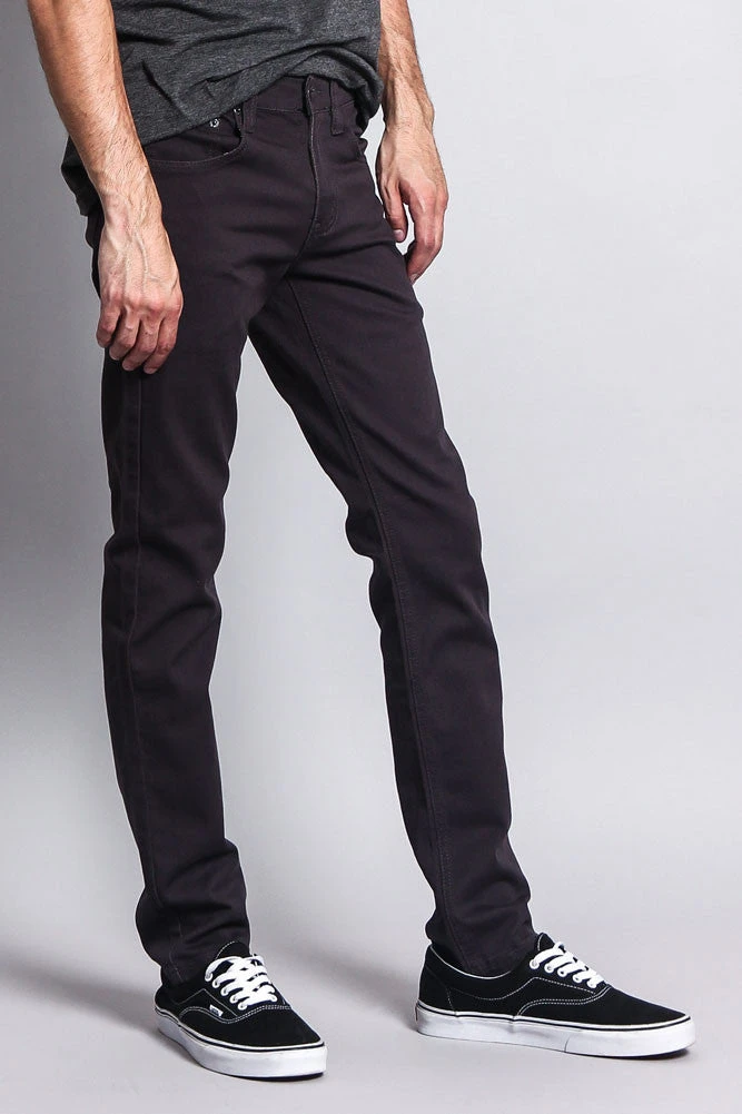 Men's Essential Skinny Fit Colored Jeans (Charcoal) 7 Men's Essential Skinny Fit Colored Jeans (Charcoal) - Image 7