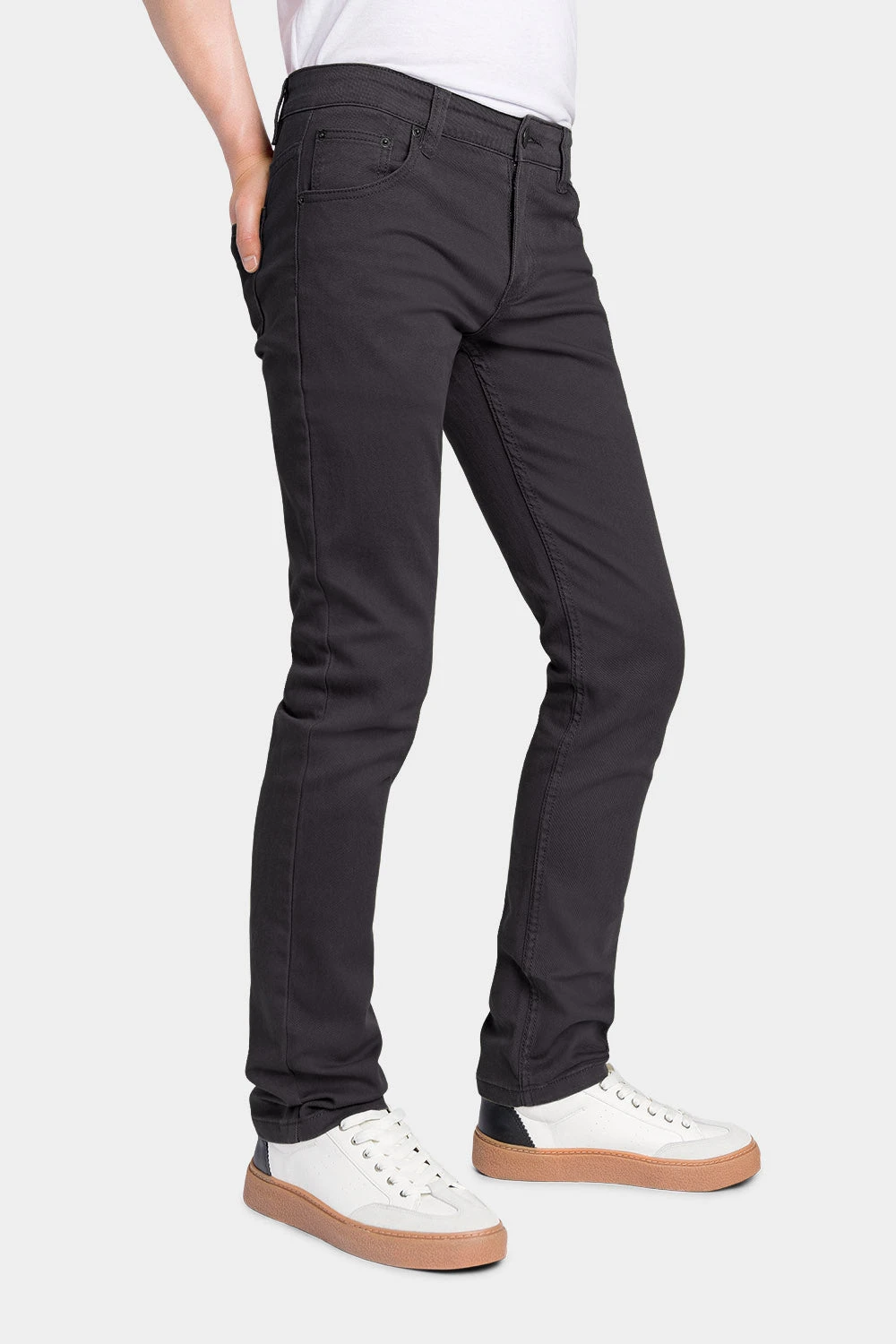 Men's Essential Skinny Fit Colored Jeans (Charcoal) 2 Men's Essential Skinny Fit Colored Jeans (Charcoal) - Image 2