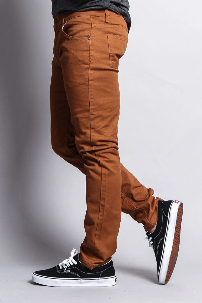 Men's Essential Skinny Fit Colored Jeans (Dark Wheat) 5 Men's Essential Skinny Fit Colored Jeans (Dark Wheat) - Image 5