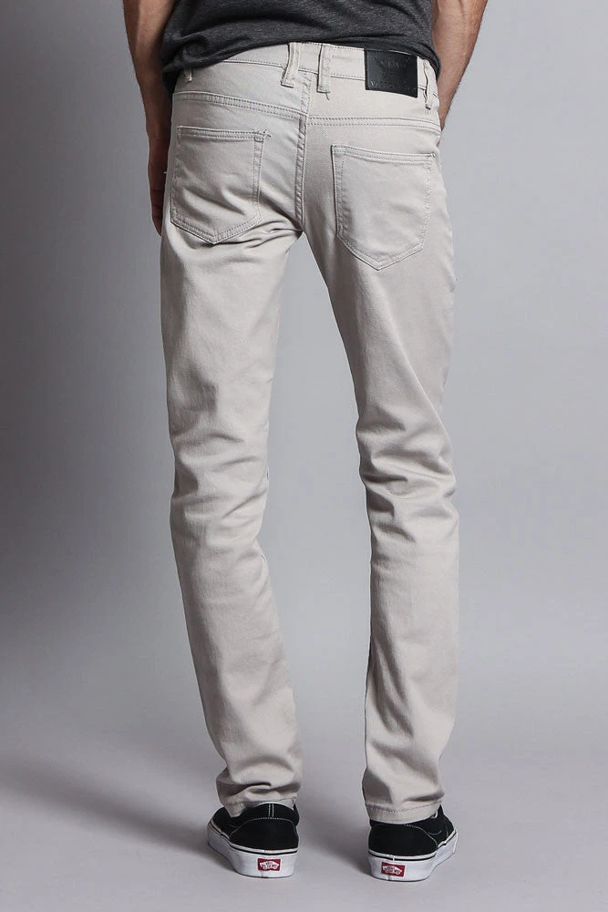 Men's Essential Skinny Fit Colored Jeans (Grey) 6 Men's Essential Skinny Fit Colored Jeans (Grey) - Image 6