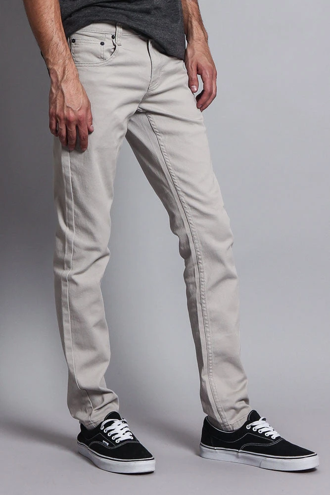 Men's Essential Skinny Fit Colored Jeans (Grey) 7 Men's Essential Skinny Fit Colored Jeans (Grey) - Image 7