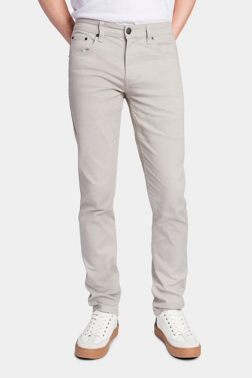 Men's Essential Skinny Fit Colored Jeans (Grey) 1 Men's Essential Skinny Fit Colored Jeans (Grey)