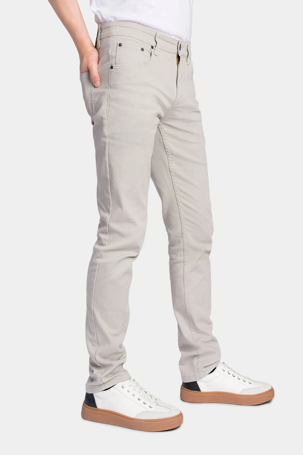 Men's Essential Skinny Fit Colored Jeans (Grey) 2 Men's Essential Skinny Fit Colored Jeans (Grey) - Image 2