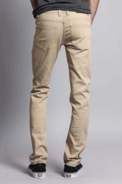 Men's Essential Skinny Fit Colored Jeans (Khaki) -Victorious DL937 KHK 3