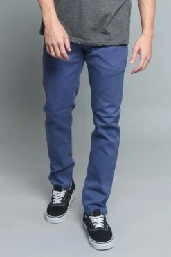 Men's Essential Skinny Fit Colored Jeans (Light Blue) -Victorious DL937 LTB 1