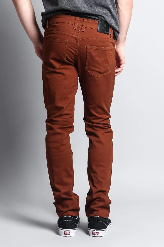 Men's Essential Skinny Fit Colored Jeans (Mocha) 6 Men's Essential Skinny Fit Colored Jeans (Mocha) - Image 6