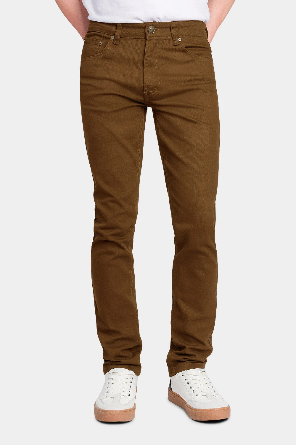 Men's Essential Skinny Fit Colored Jeans (Mocha) 1 Men's Essential Skinny Fit Colored Jeans (Mocha)