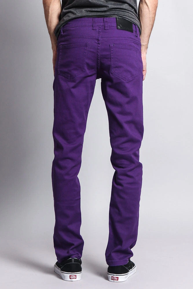 Men's Essential Skinny Fit Colored Jeans (Purple) 6 Men's Essential Skinny Fit Colored Jeans (Purple) - Image 6