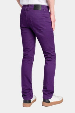 Men's Essential Skinny Fit Colored Jeans (Purple) 10 Men's Essential Skinny Fit Colored Jeans (Purple) -Victorious DL937 PUR 3