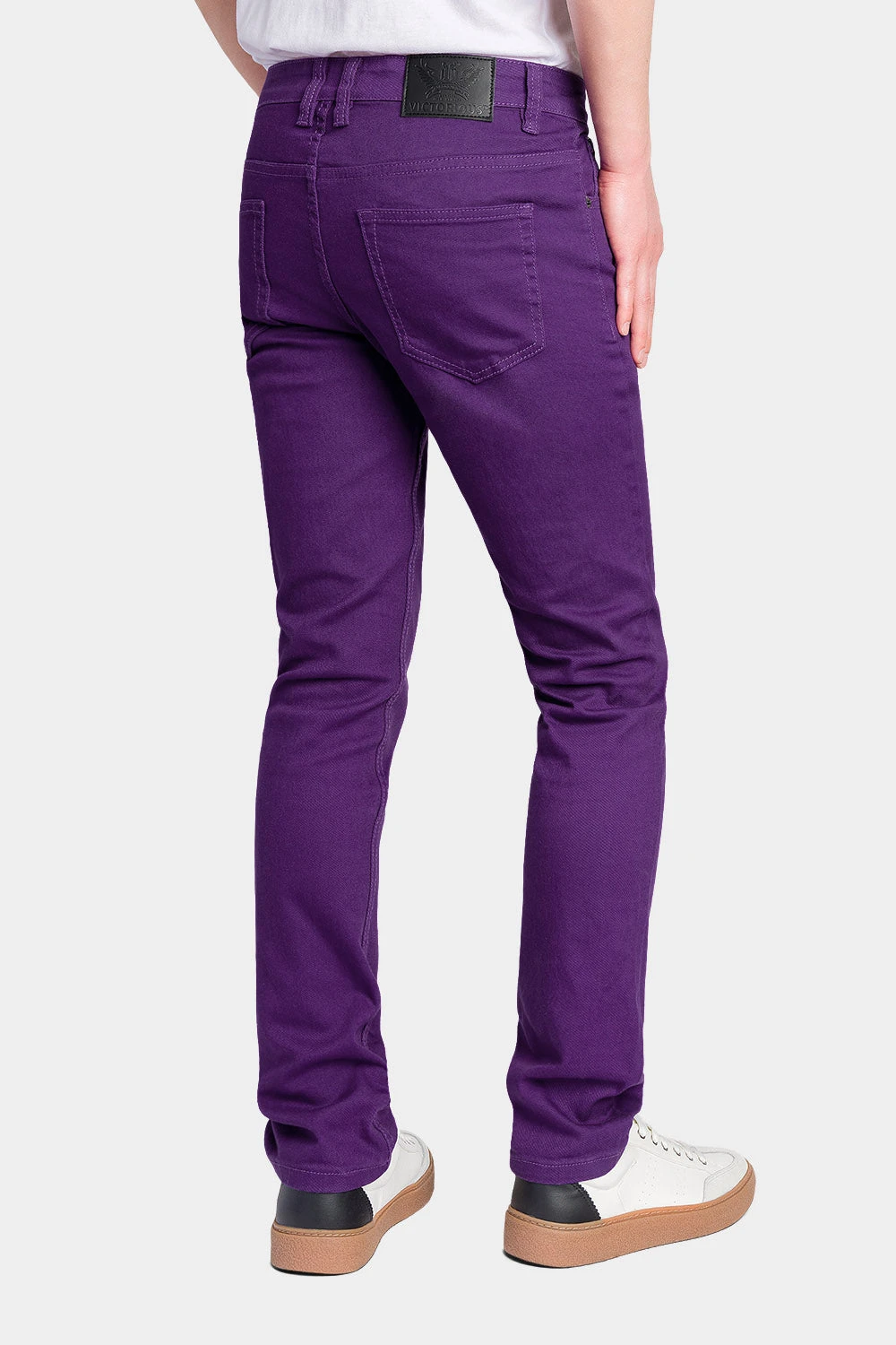 Men's Essential Skinny Fit Colored Jeans (Purple) 3 Men's Essential Skinny Fit Colored Jeans (Purple) - Image 3
