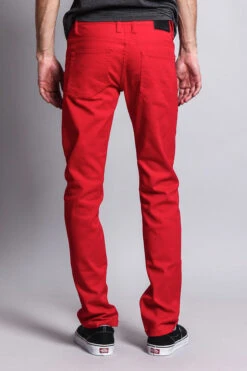 Men's Essential Skinny Fit Colored Jeans (Red) 13 Men's Essential Skinny Fit Colored Jeans (Red) -Victorious DL937 RED 3