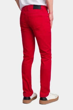Men's Essential Skinny Fit Colored Jeans (Red) 10 Men's Essential Skinny Fit Colored Jeans (Red) -Victorious DL937 RED 3