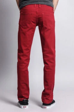 Men's Essential Skinny Fit Colored Jeans (Rust) -Victorious DL937 RST 3