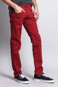 Men's Essential Skinny Fit Colored Jeans (Rust) -Victorious DL937 RST 4